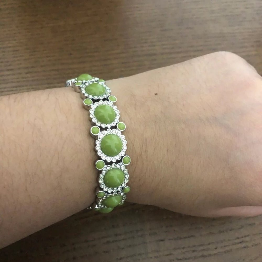 Lia Sophia spring green stretch bracelet